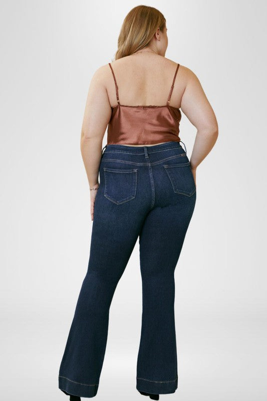 Plus High Rise Flare Jeans