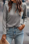 Seam Detail Raglan Long Sleeve Top