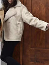 Women's Sherpa Collar Dropped Shoulder Jacket