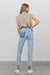 Back of HIGH WAIST PREMIUM TAPERED JEANS