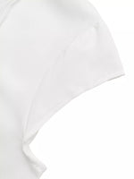 Close-up of a white t-shirt with a focus on the fabric texture.