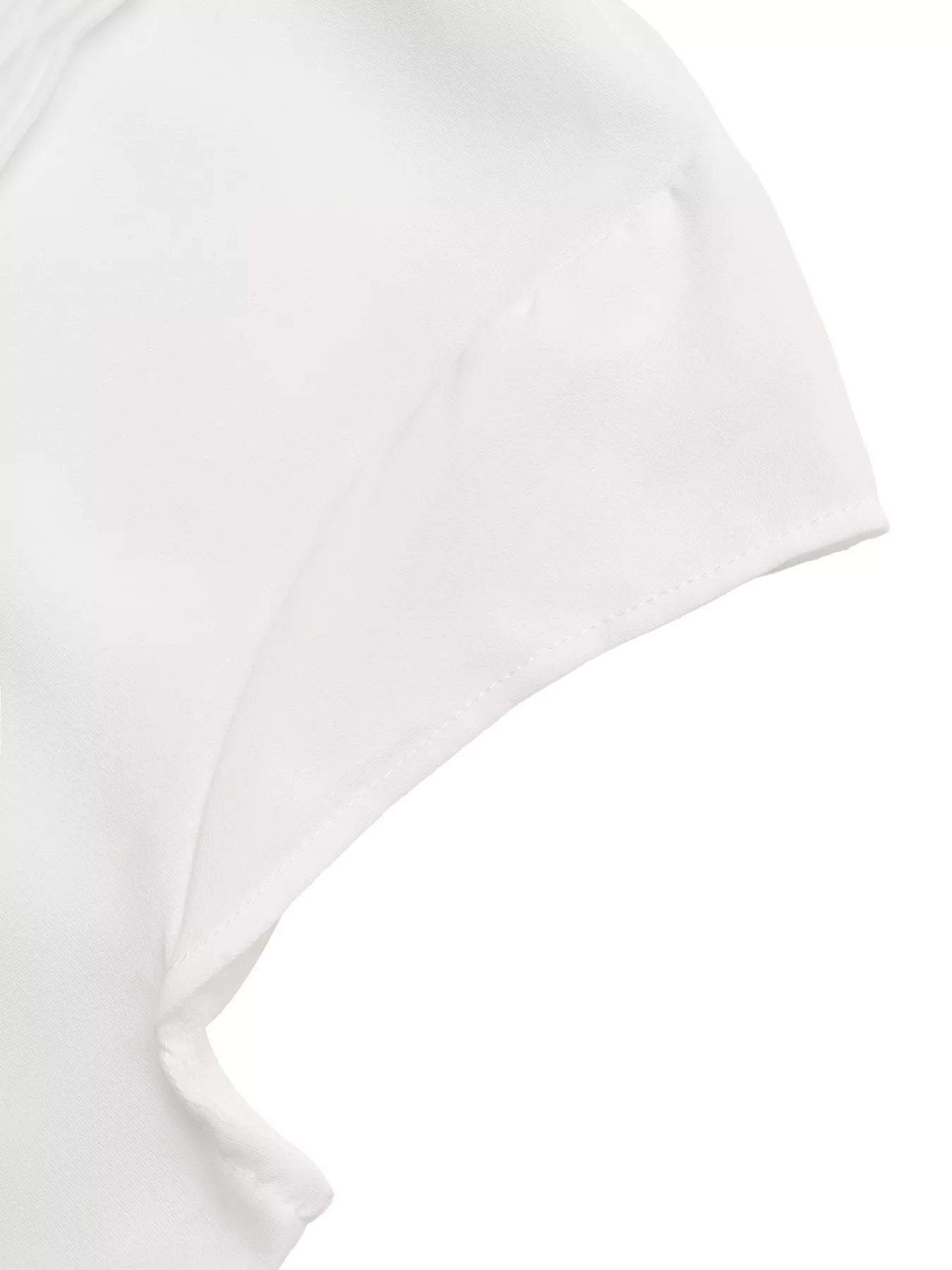 Close-up of a white t-shirt with a focus on the fabric texture.