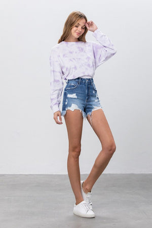 Front of High Rise Denim Shorts
