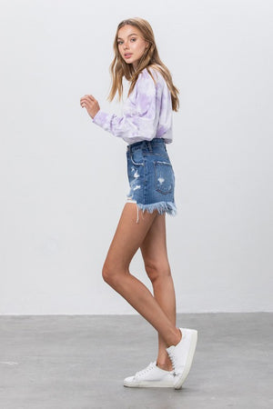 High Rise Denim Shorts for girls