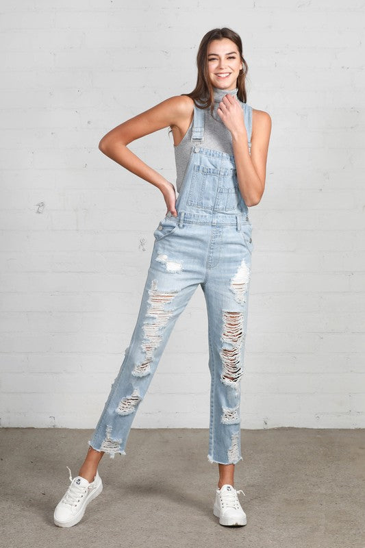 HEAVY DISTRESSED STRAIGHT FIT OVERALL