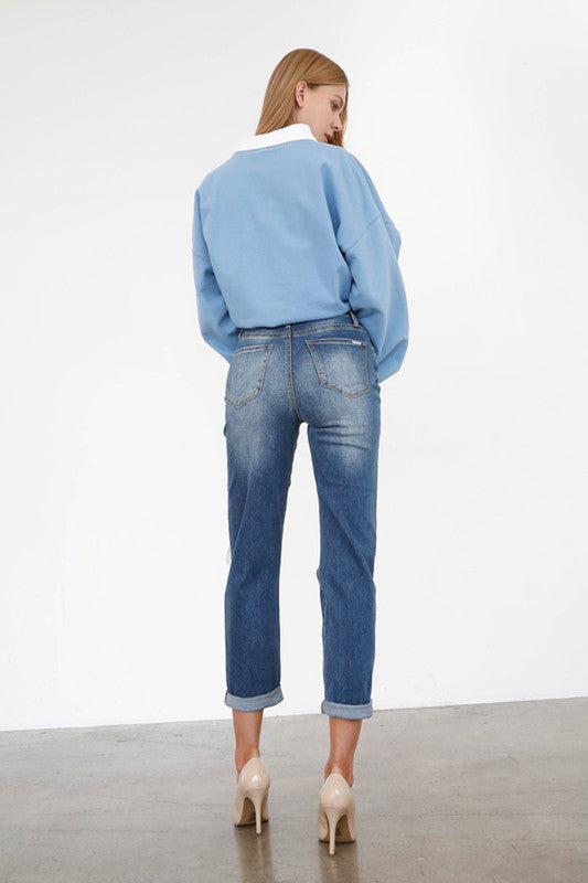 Back of HIGH RISE GIRLFRIEND JEANS