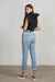 Lift side of HIGH WAIST ELASTIC-BANDED SLOUCH JEANS