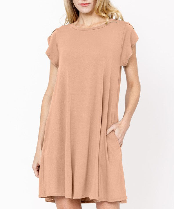 BAMBOO TULIP SLEEVE DRESS one of our best sellers