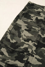 Camouflage pants on a white background