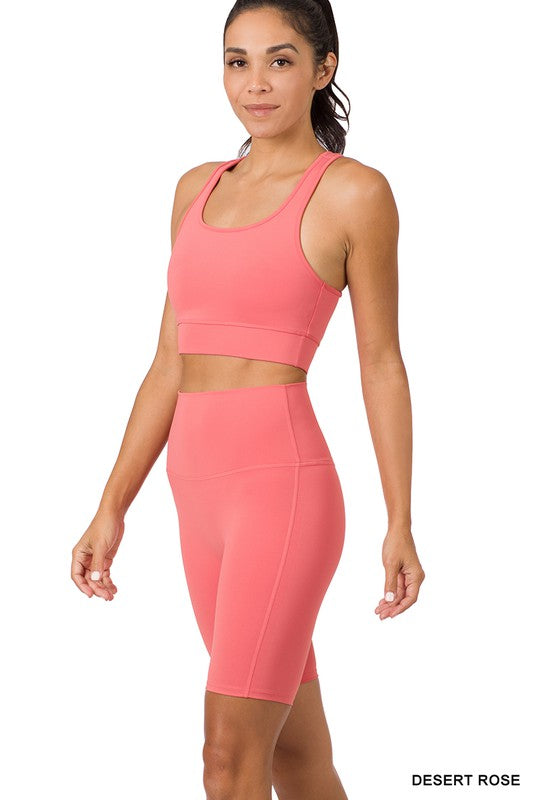 ATHLETIC TANK TOP &amp; BIKER SHORTS SET