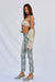 Left side of HIGH RISE STAR PRINTED GIRLFRIEND JEANS