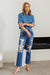 Trendy Distressed High Rise Ankle Relaxed Straight Jeans look