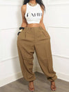 Elastic Waist Loose Fit Pants