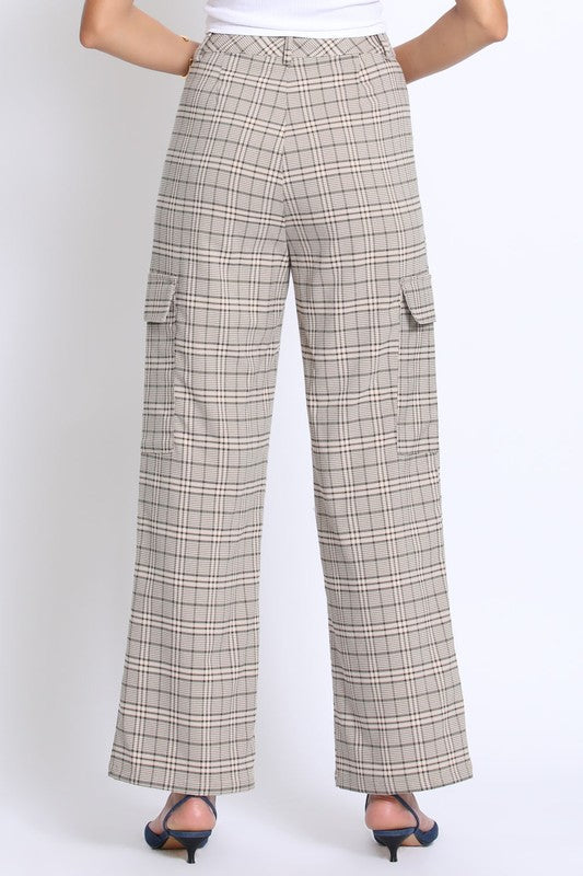 PLAID CARGO PANTS
