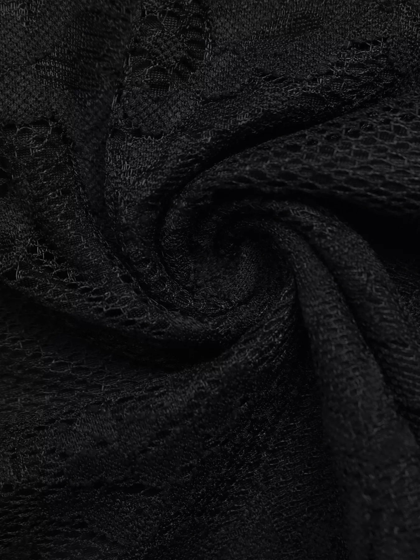 Close-up of dark textured fabric