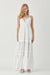 SHIRRED RUFFLE FOLDED DETAIL MAXI DRESS