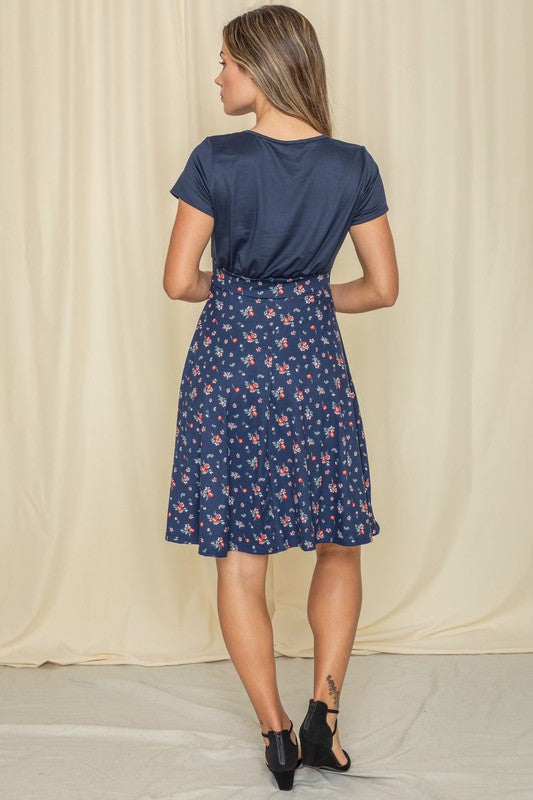 Purchase Floral Band Flare Dress