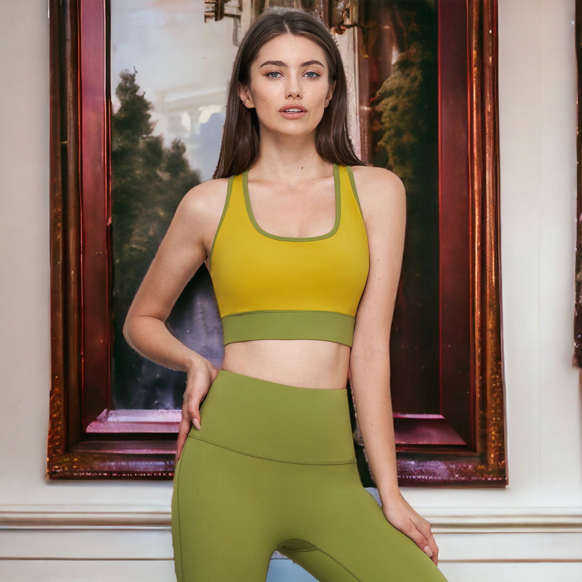 Green sports bra for sale 