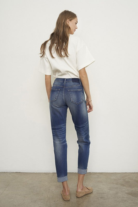 Back view of RELAXED BOYFRIEND JEANS
