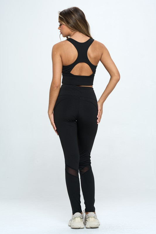 Women&#39;s Two Piece Activewear Set Cut Out Detail for mom
