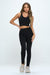 Front view of Women's Two Piece Activewear Set Cut Out Detail