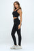 Left side of Women's Two Piece Activewear Set Cut Out Detail