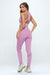 Pink Women's Two Piece Activewear Set Cut Out Detail
