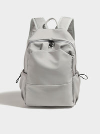 Gray backpack on a white background