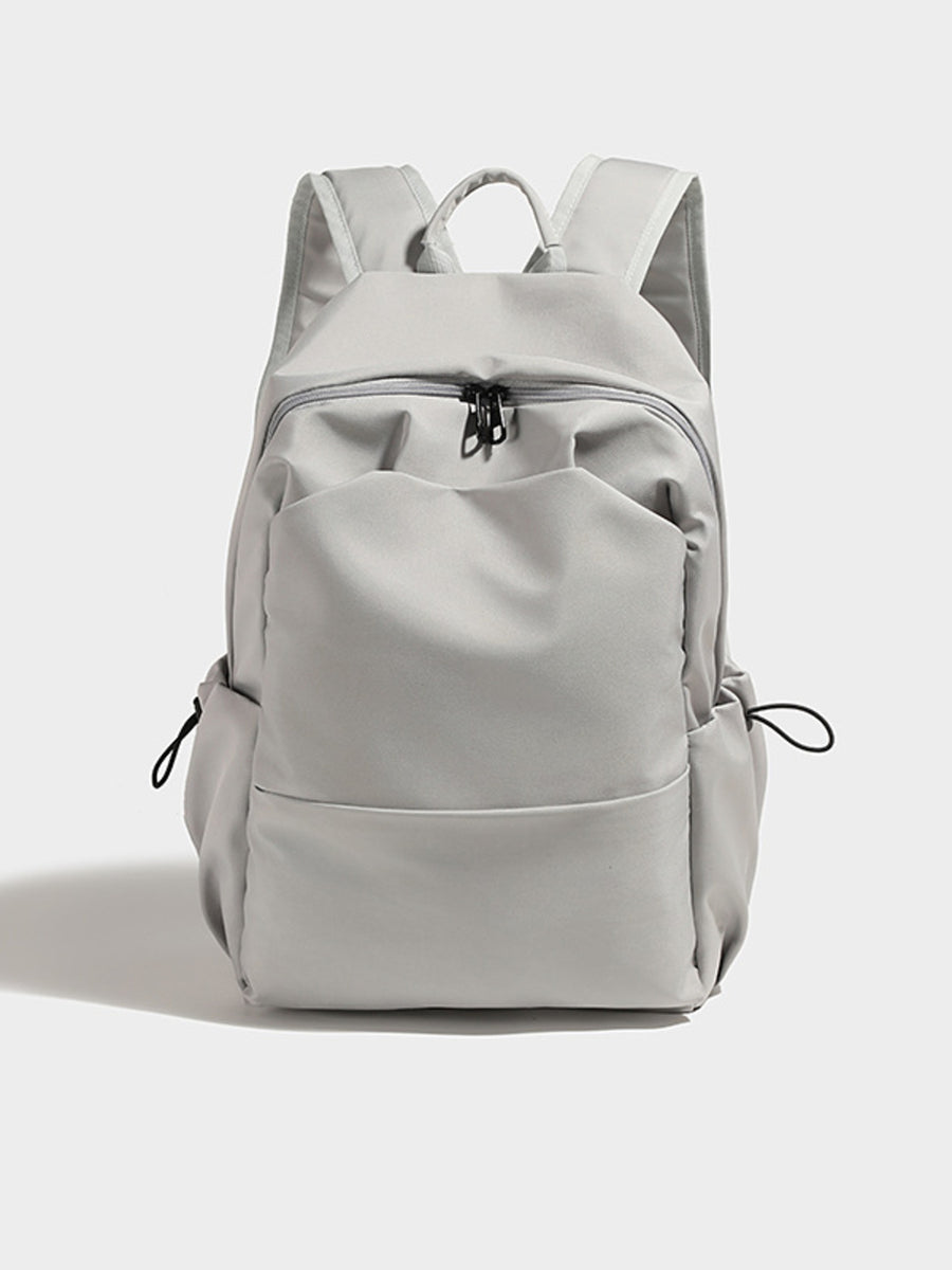 Gray backpack on a white background