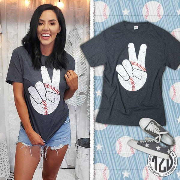 Baseball Peace Sign T-Shirt