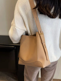 Women's Leather Adjustable Strap Crossbody Bag