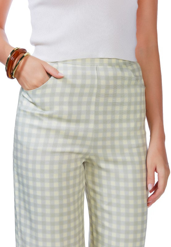 Watercolour Checks Stretchable Pants