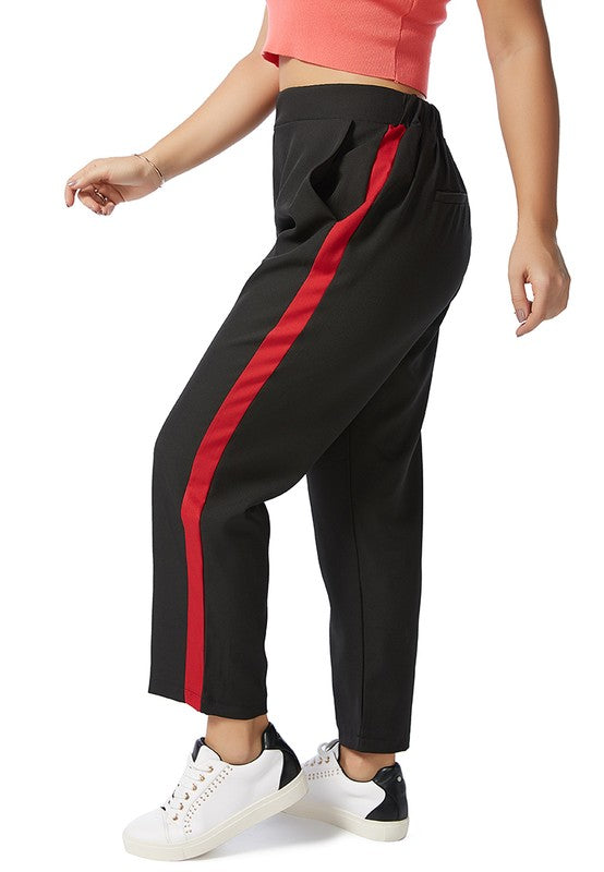 Side Taped Straight Trousers