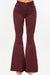 Leopard Print Bell Bottom Jean in Burgundy for you