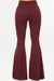 Back view of Leopard Print Bell Bottom Jean in Burgundy