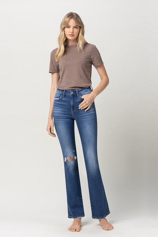 Stretch High Rise Bootcut Jeans