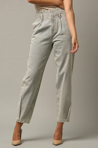 Front view of Super High Waist Balloon Jeans