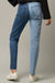 HIGH RISE TWO TONE STRAIGHT JEANS