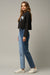 Left side of HIGH RISE TOW TONE STRAIGHT JEANS