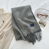 Plaid Fringe Warm Winter Scarf