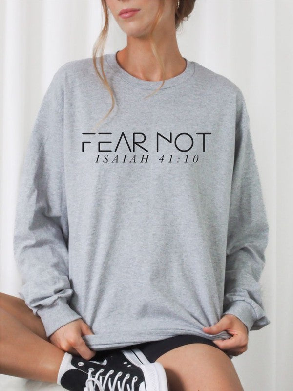 Fear Not Isaiah 41 10 Cozy Crewneck Sweatshirt for mons