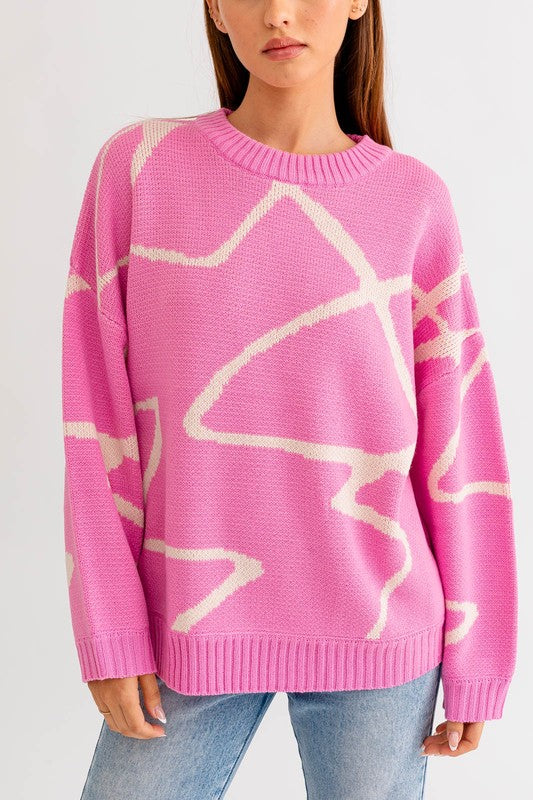 Abstract pattern sweater 