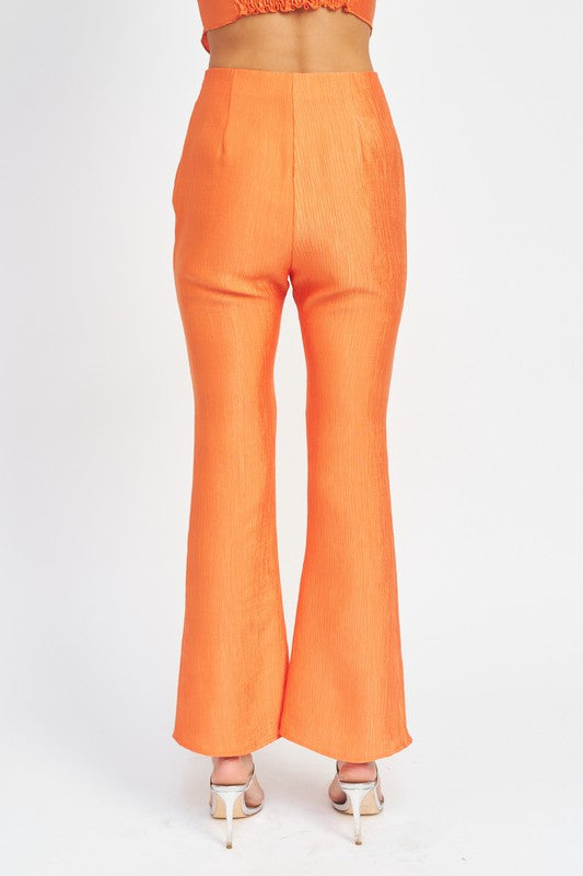 Back of FLARE HIGH RISE PANTS