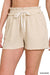 DOUBLE ELASTICBAND DRAWSTRING WAIST SHORTS