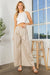 Cotton Wide Leg Pants with Side Pockets