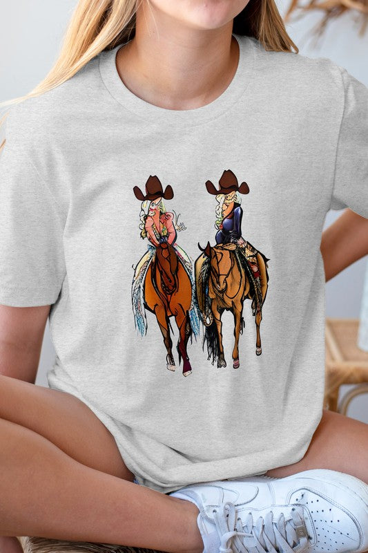 Cowgirls on Horses, Western Graphic Tee