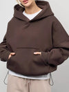 Kangaroo Pocket Dropped Shoulder Hoodie