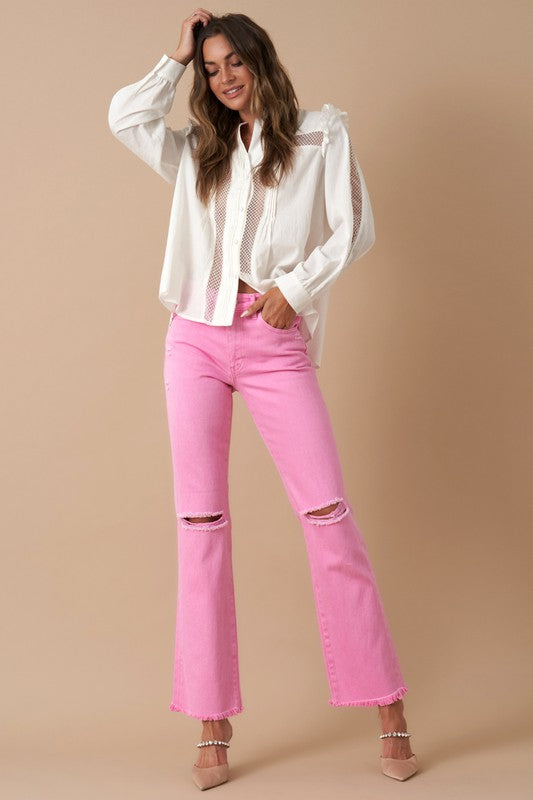 HIGH RISE SLIM STRAIGHT JEANS FOR HER