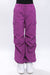 Full view of Loose Fit Parachute Cargo Pants-purple