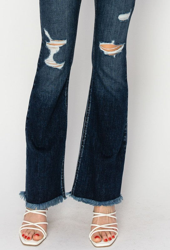 HIGH RISE WESTERN BOOTCUT JEANS